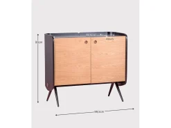 Armario consola en madera maciza de roble - Madison - Roble Americano