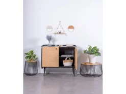 Armario consola en madera maciza de roble - Madison - Roble Americano