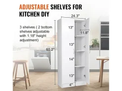 Armario de Alacena de Cocina SucceBuy, Almacenamiento para Alimentos, Altura 152,4 cm, Carga 50 kg