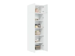 Armario de almacenaje blanco 70x42,5x225 cm madera de ingeniería