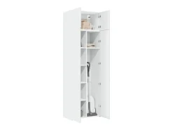Armario de almacenaje blanco 70x42,5x225 cm madera de ingeniería