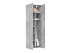 Armario de almacenaje gris hormigón 70x42,5x225cm madera de ingeniería