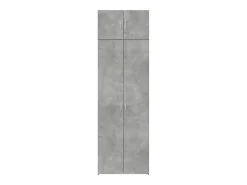 Armario de almacenaje gris hormigón 70x42,5x225cm madera de ingeniería