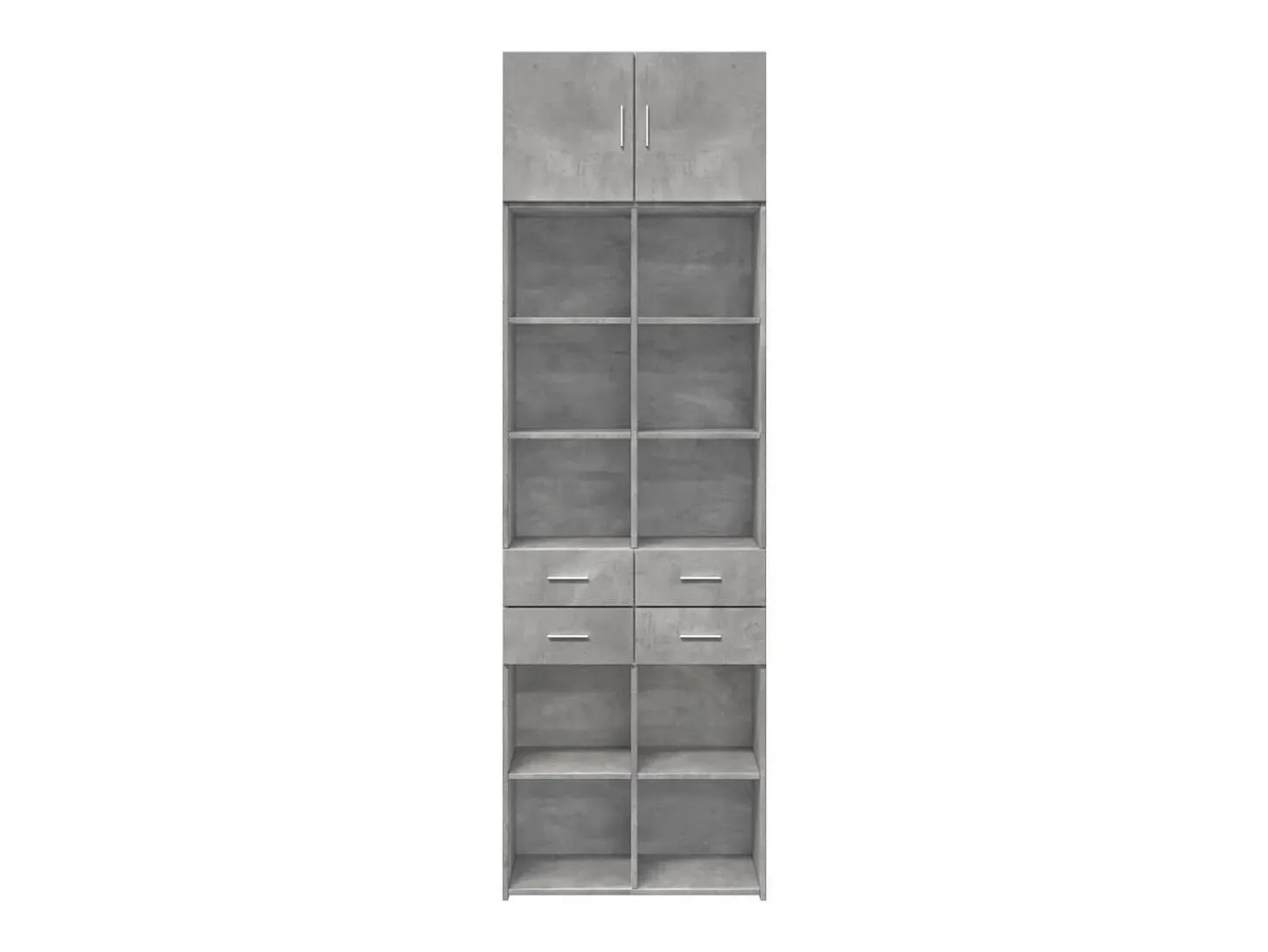 Armario de almacenaje gris hormigón 70x42,5x225cm madera de ingeniería