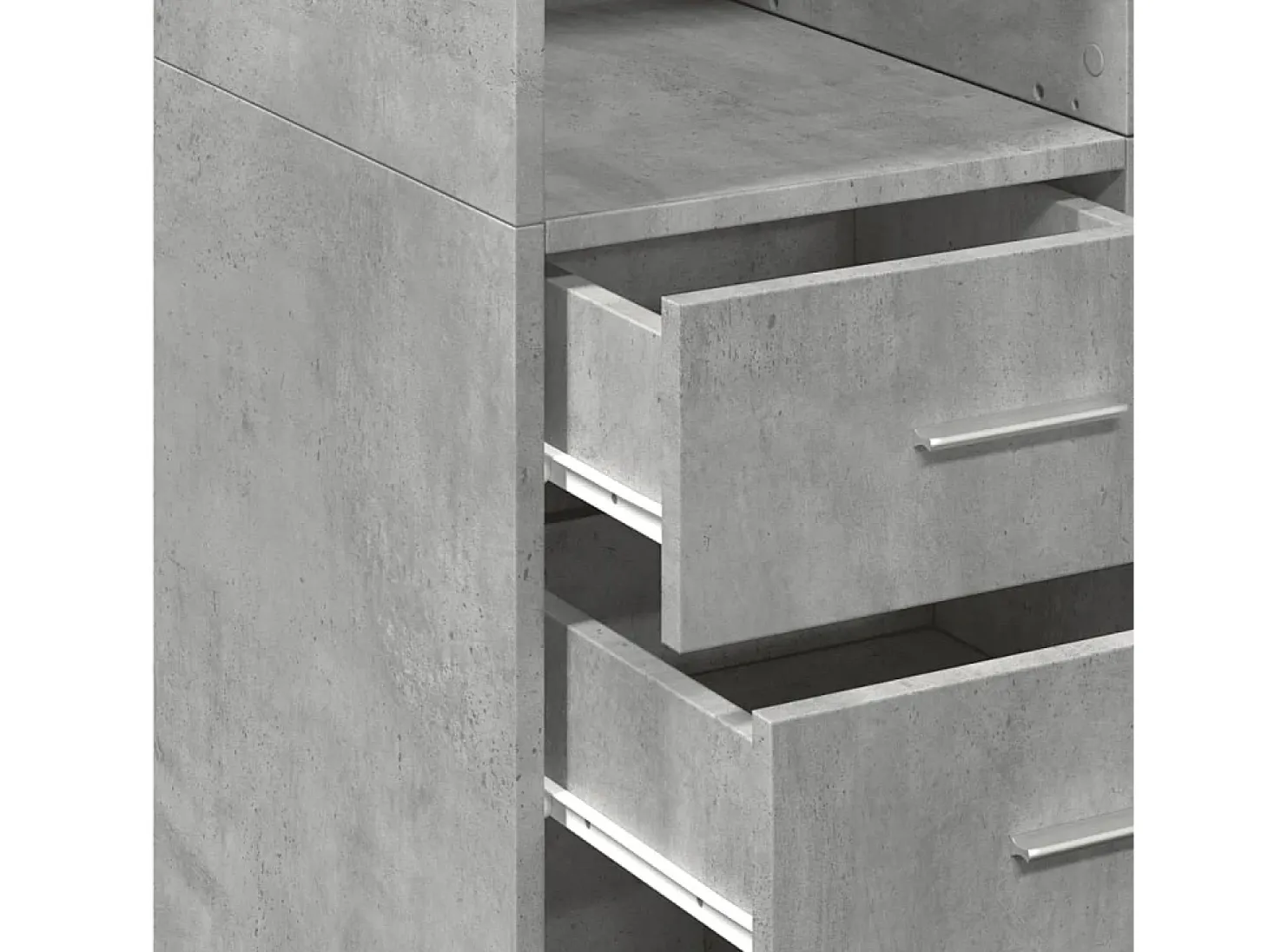 Armario de almacenaje gris hormigón 70x42,5x225cm madera de ingeniería