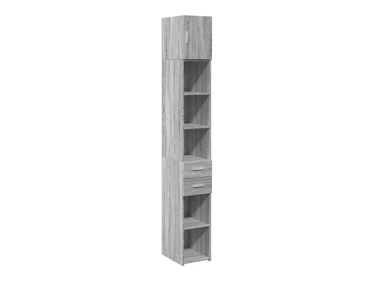 Armario de almacenaje Slim Sonoma gris 30x42,5x225 cm