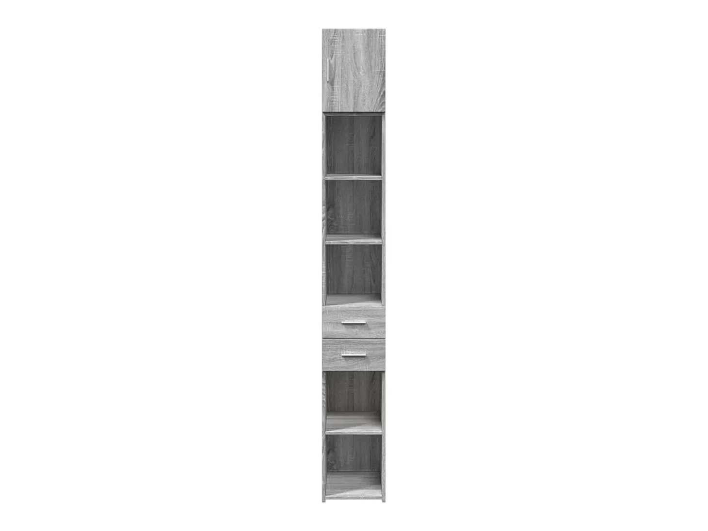 Armario de almacenaje Slim Sonoma gris 30x42,5x225 cm