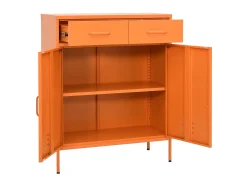 Armario de almacenamiento acero naranja 80x35x101,5 cm ES971519