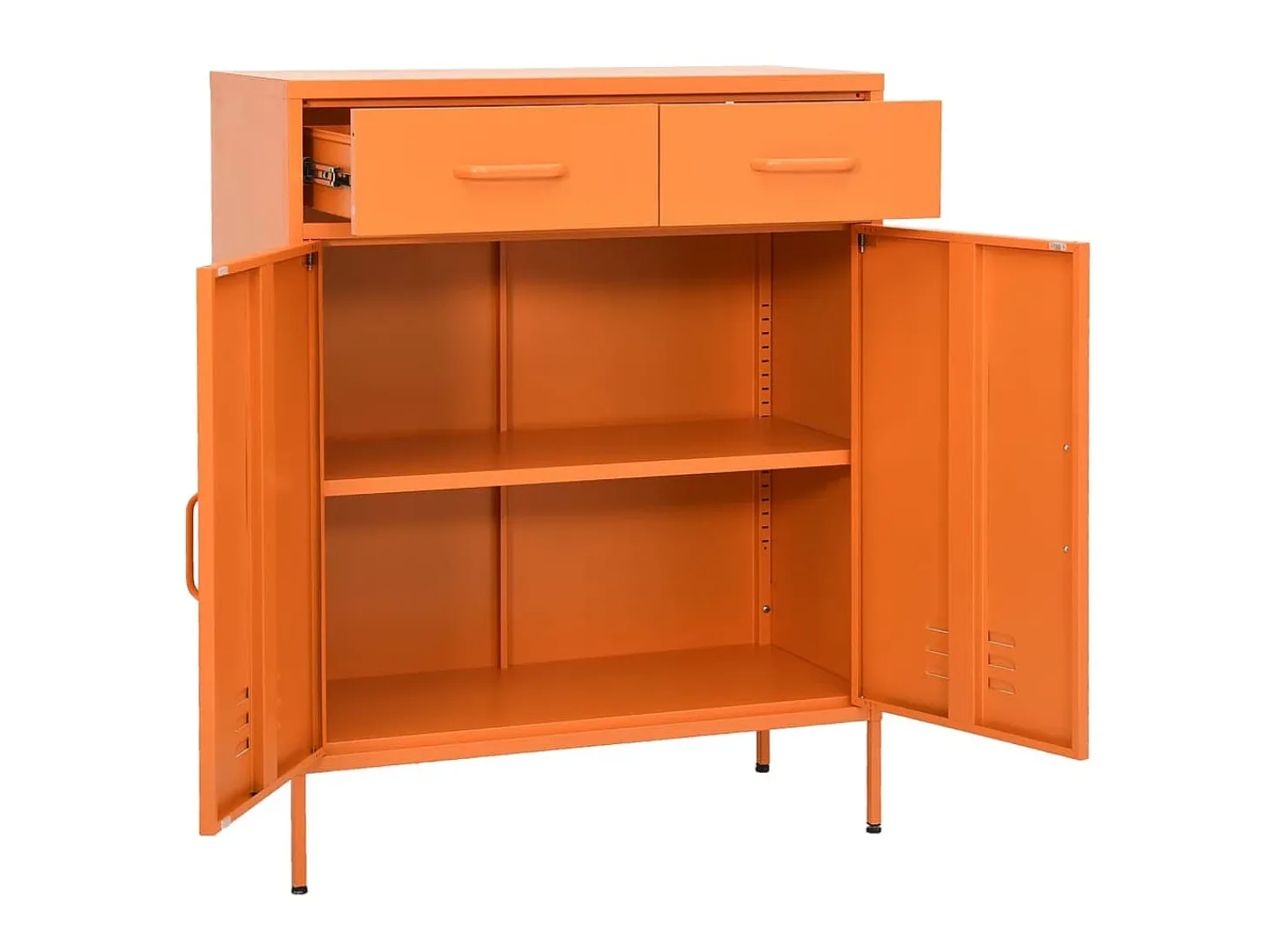 Armario de almacenamiento acero naranja 80x35x101,5 cm ES971519