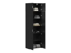 Armario de almacenamiento de roble negro 70x42,5x225 cm Madera de ingeniería