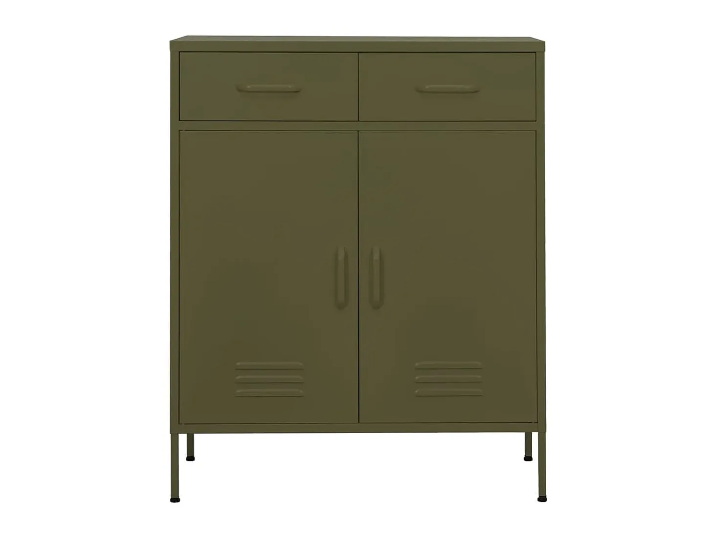 Armario de almacenamiento acero verde oliva 80x35x101,5 cm ES138235