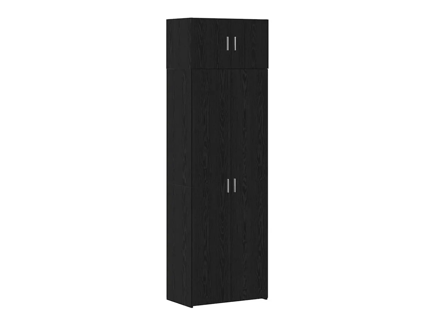 Armario de almacenamiento de roble negro 70x42,5x225 cm Madera de ingeniería