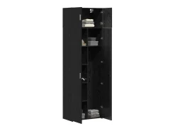 Armario de almacenamiento de roble negro 70x42,5x225 cm Madera de ingeniería