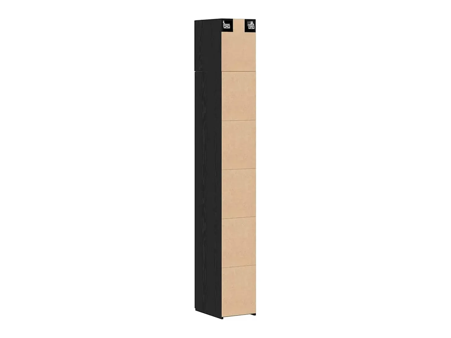 Armario de almacenamiento 3 pcs Roble Negro 30 x 42,5 x 225 cm