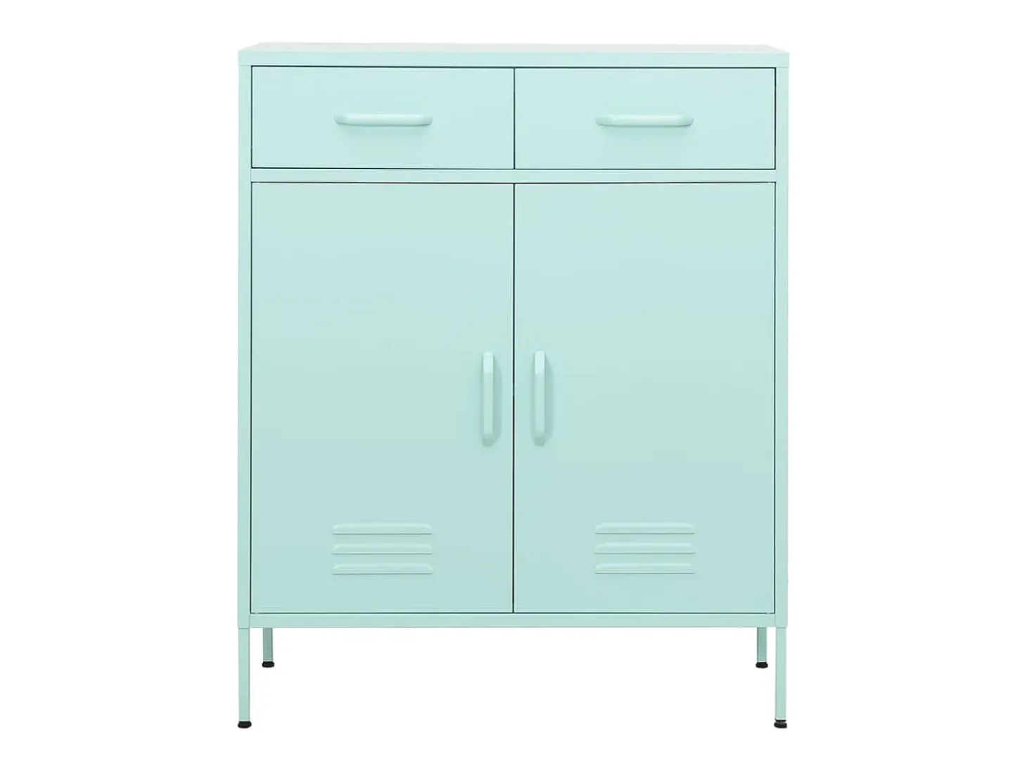 Armario de almacenamiento acero verde mint 80x35x101,5 cm ES501295
