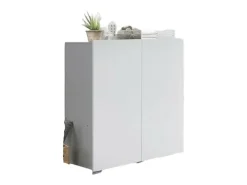 Armario de doble puerta TINY – 100x120 cm – Color blanco – Diseño moderno