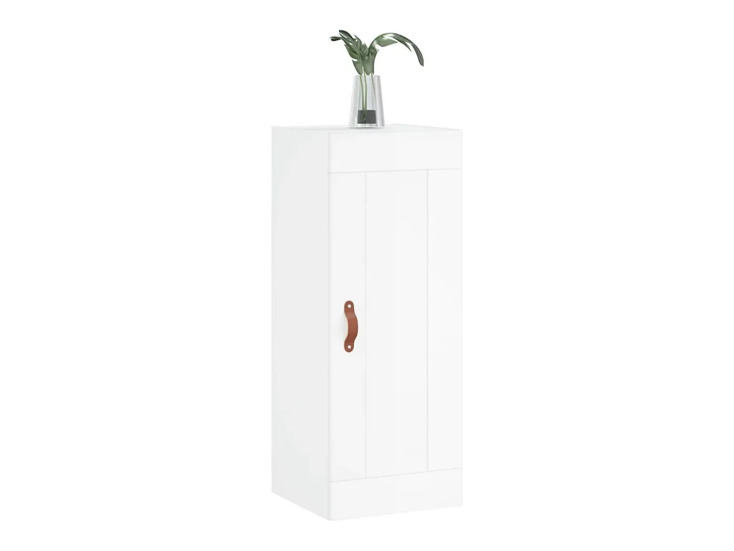 Armario de pared blanco brillo 34,5x34x90 cm madera de ingeniería