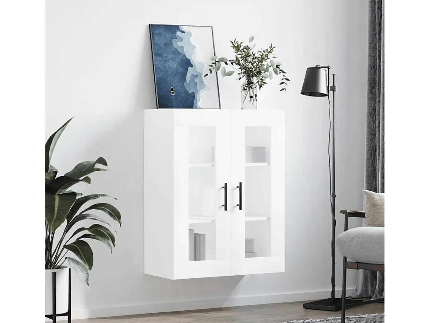 Armario de pared blanco 69,5x34x90 cm