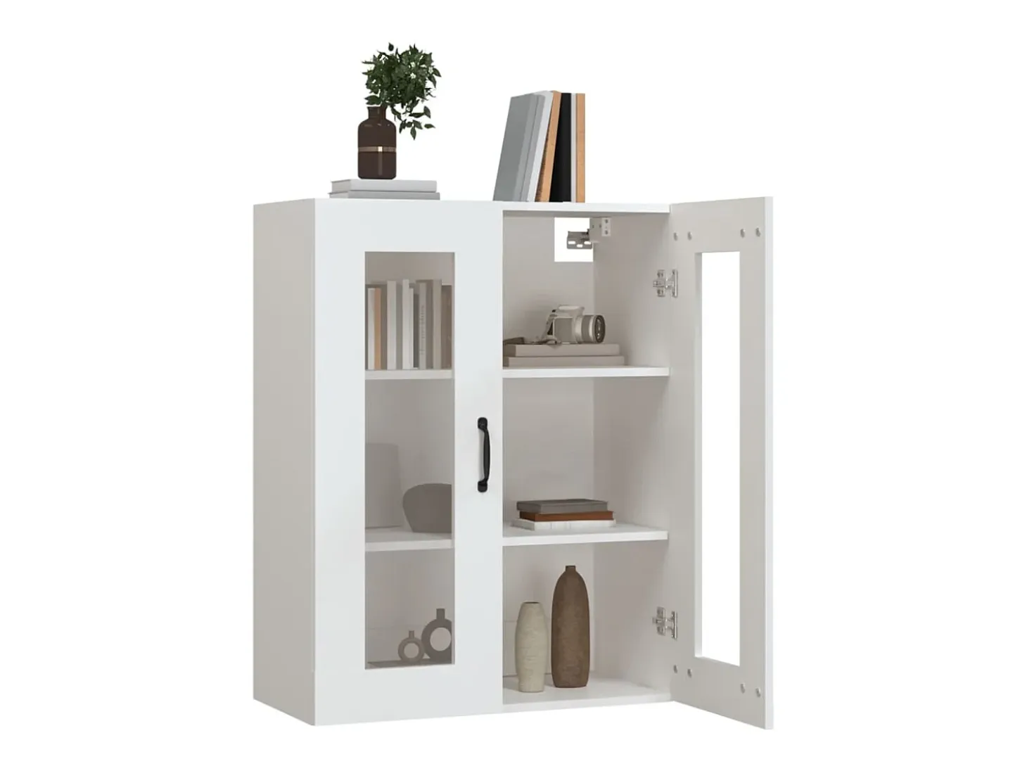 Armario de pared colgante blanco 69,5x34x90 cm