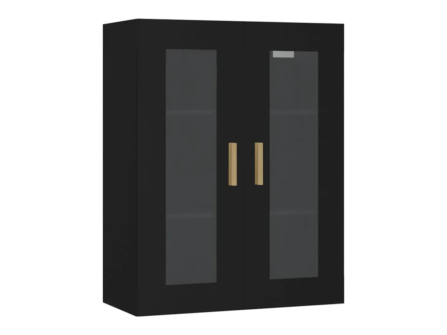 Armario de pared colgante negro 69,5x34x90 cm