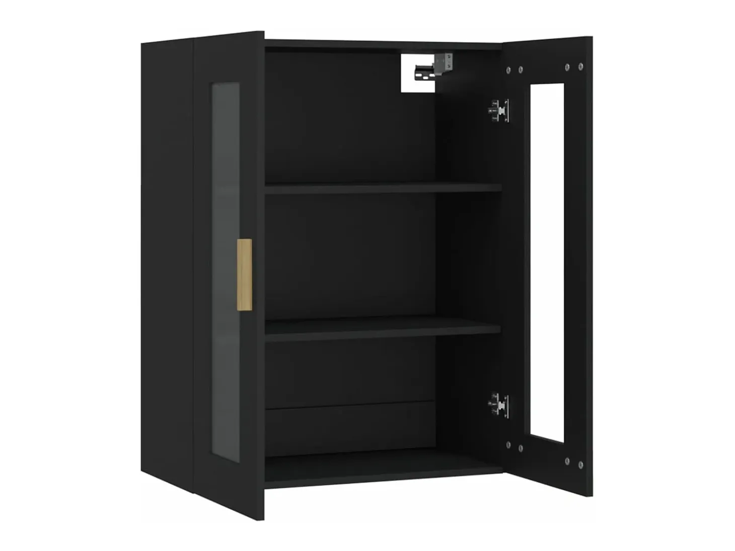Armario de pared colgante negro 69,5x34x90 cm