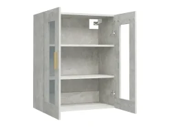 Armario de pared colgante gris hormigón 69,5x34x90 cm