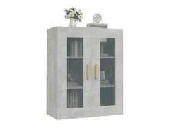 Armario de pared colgante gris hormigón 69,5x34x90 cm