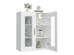 Armario de pared colgante blanco 69,5x34x90 cm