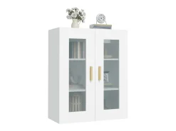 Armario de pared colgante blanco 69,5x34x90 cm