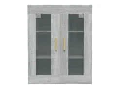 Armario de pared colgante Sonoma gris 69,5x34x90 cm