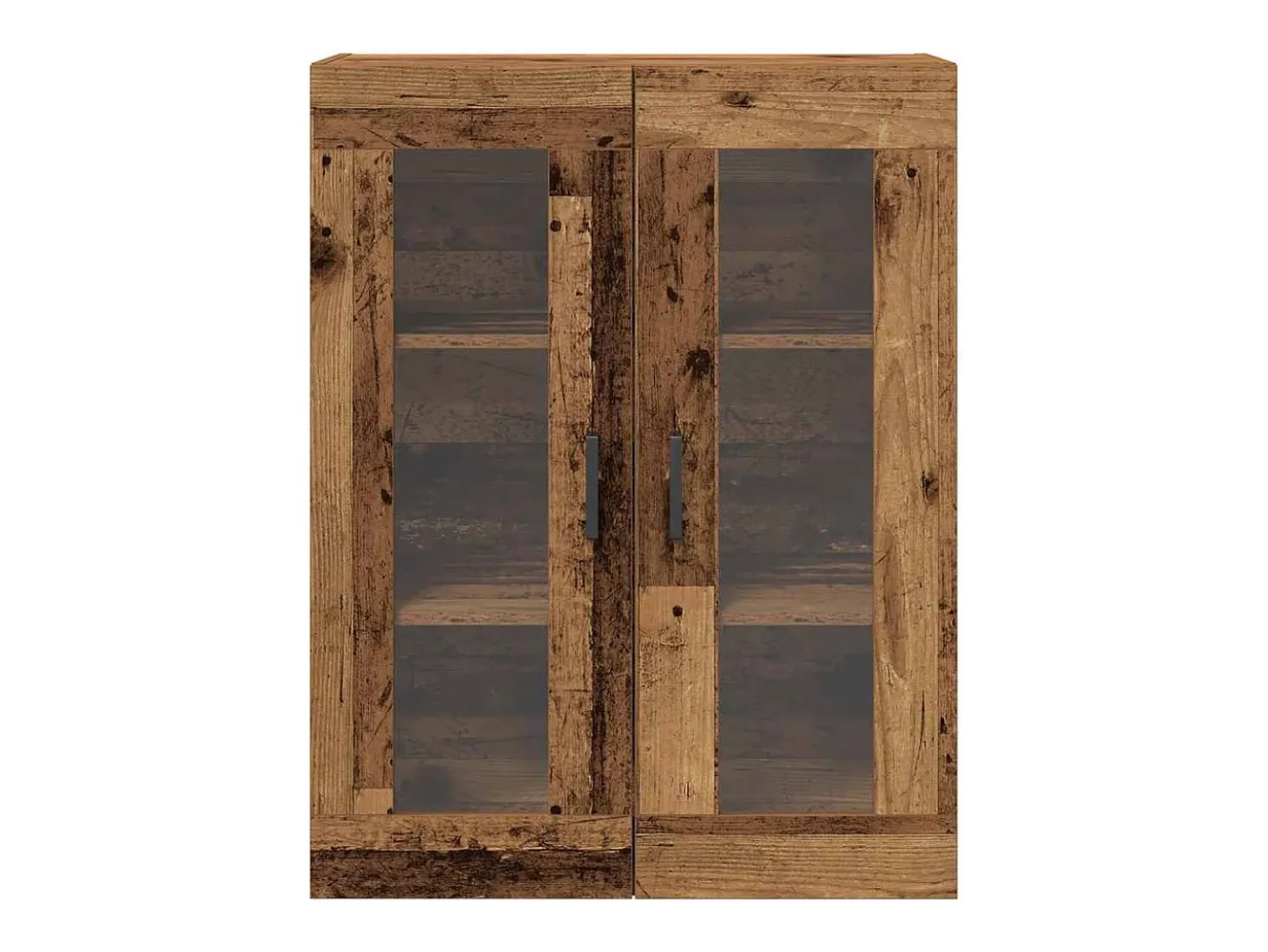 Armario de pared con puertas de cristal - Madera antigua - 69,5 x 34 x 90 cm