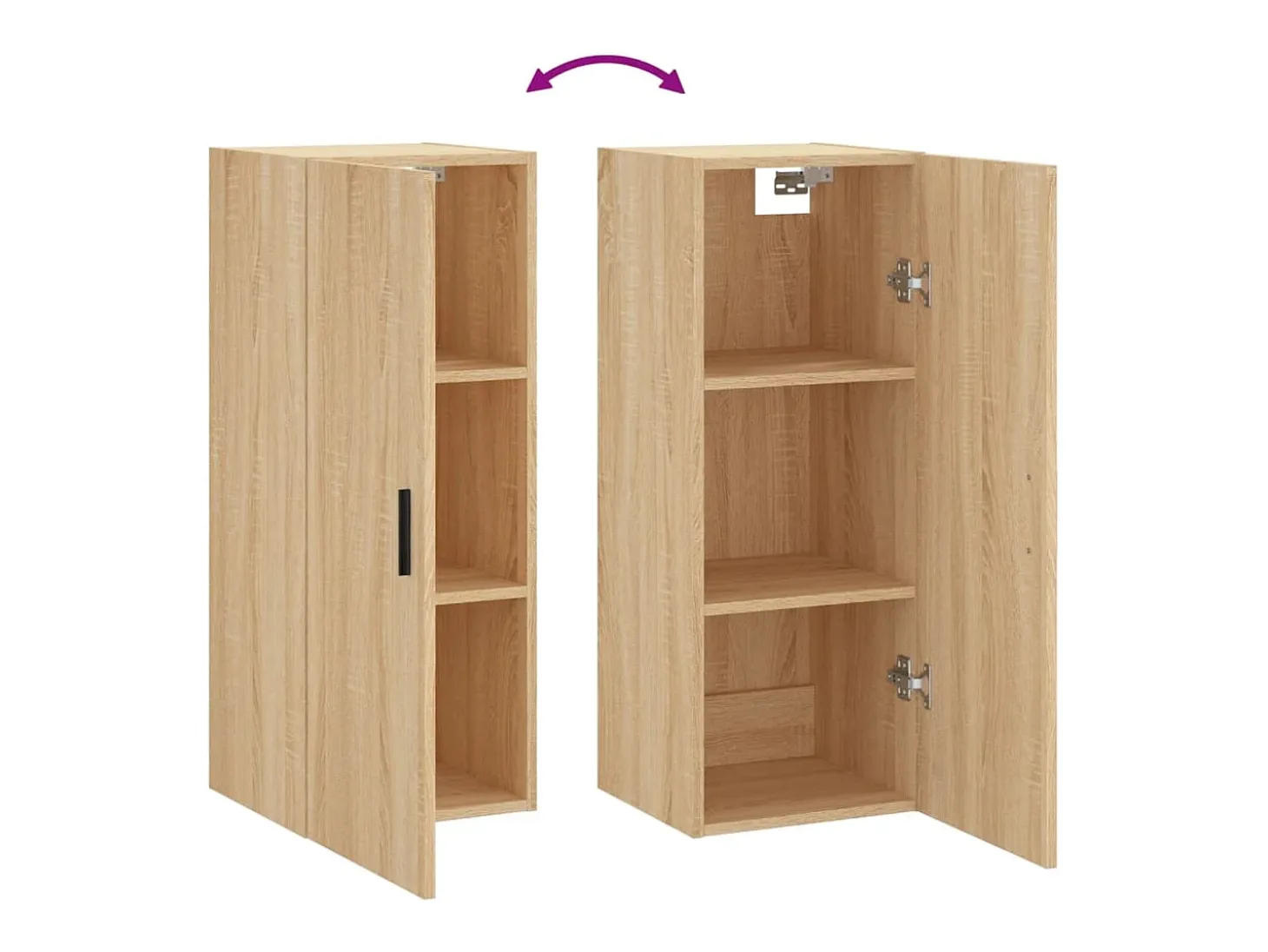 Armario de pared de roble Sonoma 34,5x34x90 cm