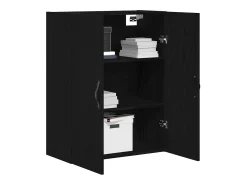 Armario de pared de roble negro 69,5x34x90 cm Madera reconstituida