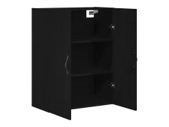 Armario de pared de roble negro 69,5x34x90 cm Madera reconstituida