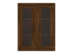 Armario de pared de roble marrón 69,5x34x90 cm