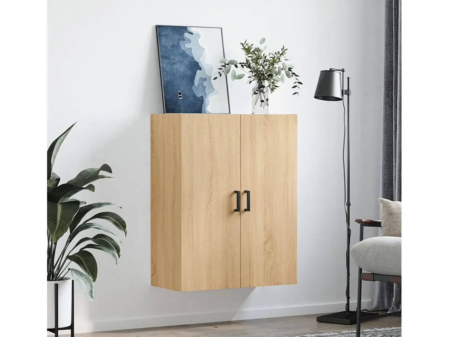 Armario de pared de roble Sonoma 69,5x34x90 cm
