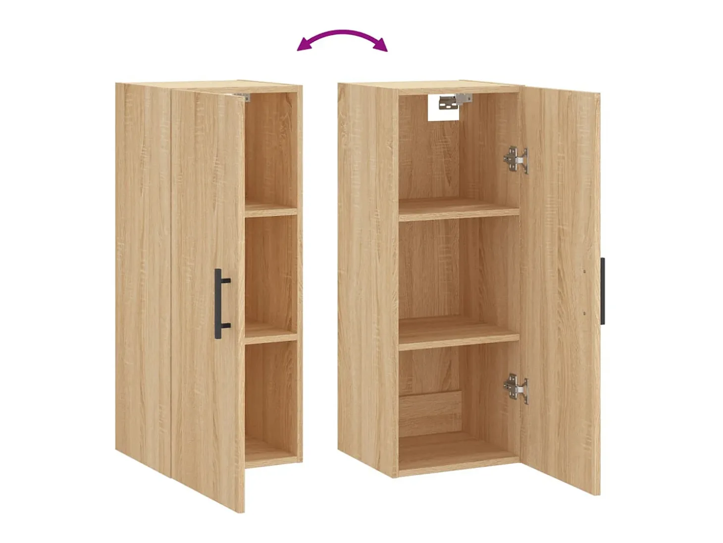 Armario de pared de roble Sonoma 34,5x34x90 cm