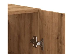 Armario de pared de roble hecho a mano 69,5x34x90 cm madera de ingeniería