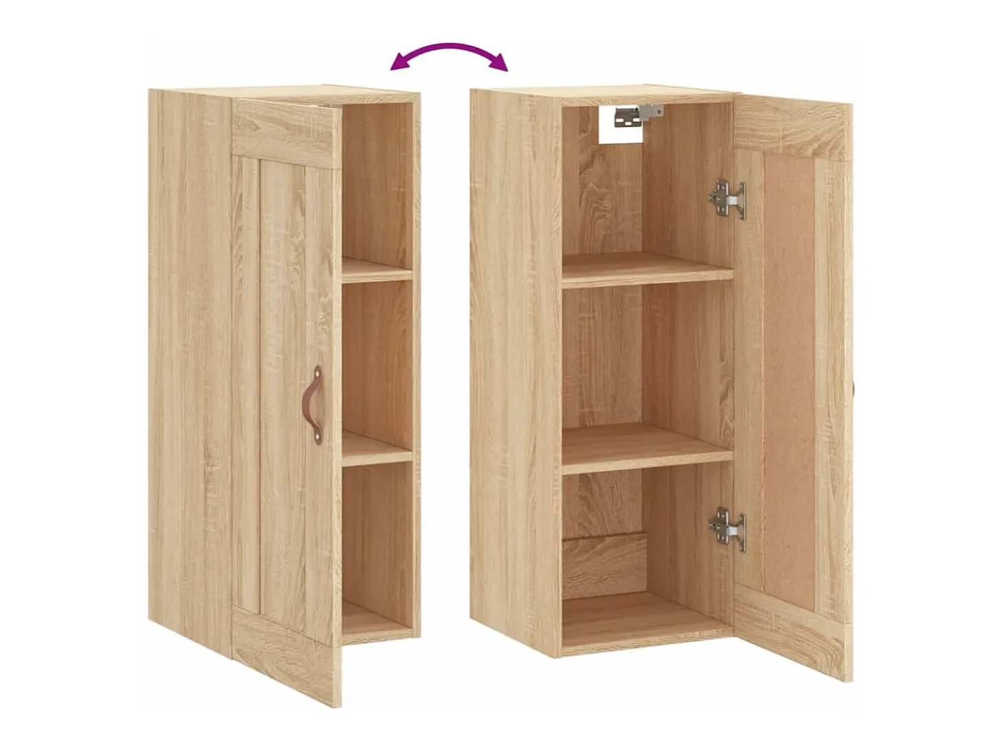 Armario de pared de roble Sonoma 34,5x34x90 cm madera de ingeniería