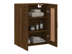 Armario de pared de roble marrón 69,5x34x90 cm madera de ingeniería