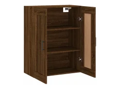 Armario de pared de roble marrón 69,5x34x90 cm madera de ingeniería