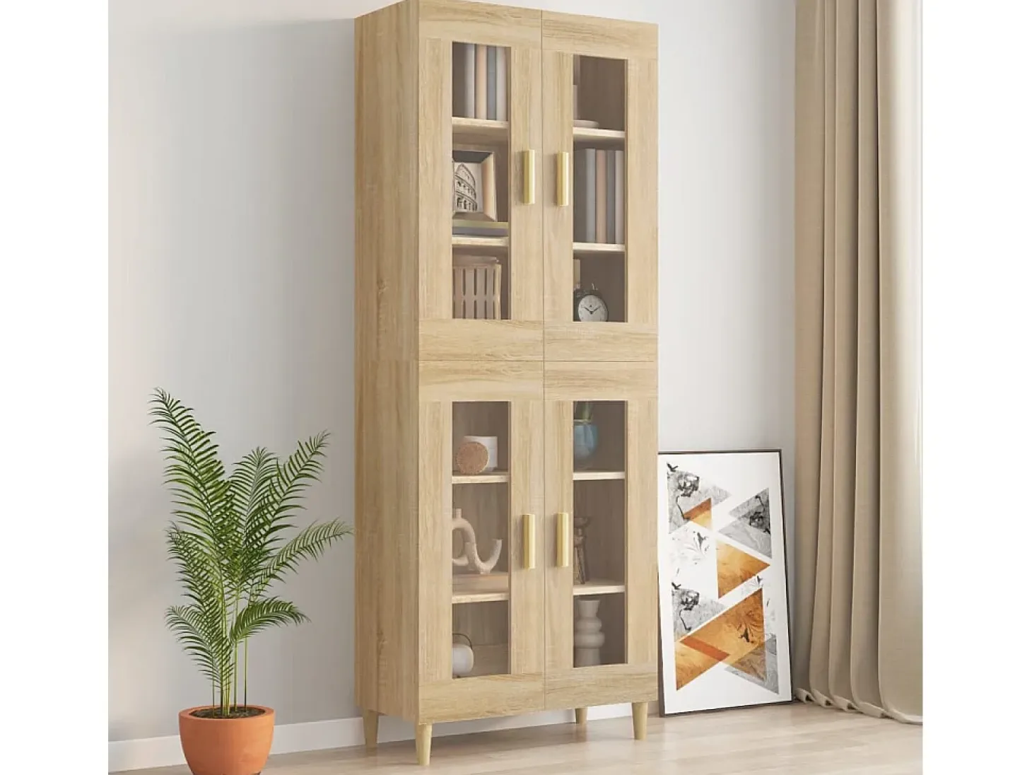 Armario de pared de roble Sonoma 69,5x34x90 cm
