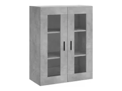 Armario de pared gris hormigón 69,5x34x90 cm