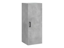 Armario de pared gris hormigón 34,5x34x90 cm