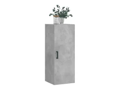 Armario de pared gris hormigón 34,5x34x90 cm