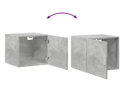 Armario de pared gris hormigón 45x42,5x40 cm madera de ingeniería