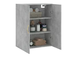 Armario de pared gris hormigón 69,5x34x90 cm