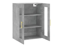 Armario de pared gris hormigón 69,5x34x90 cm