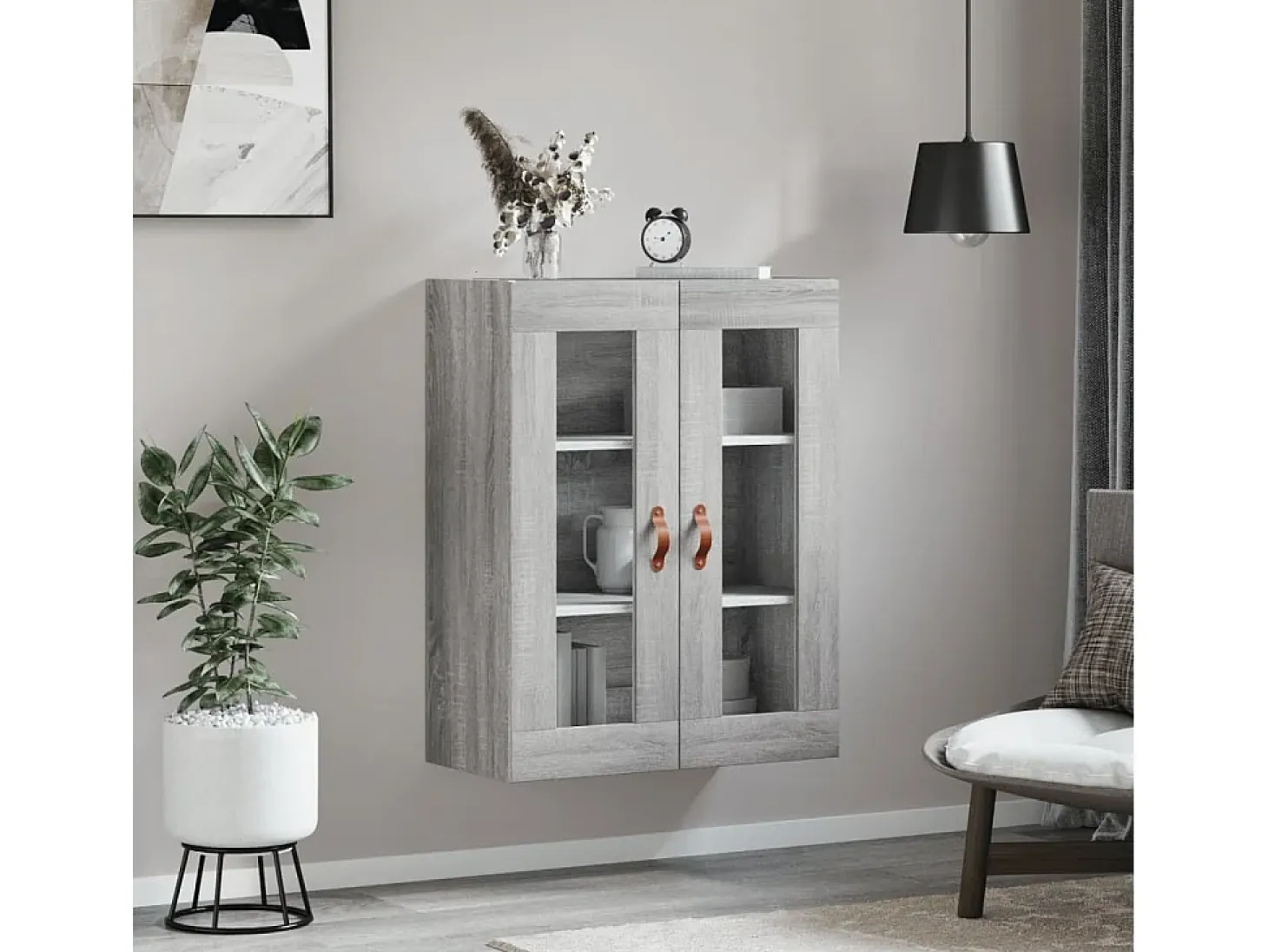 Armario de pared gris Sonoma 69,5x34x90 cm
