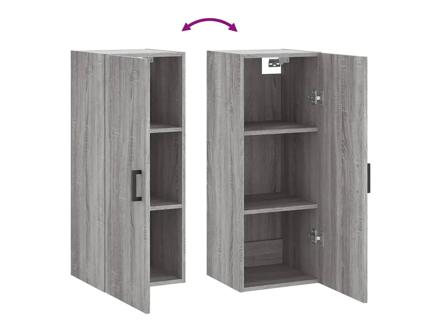 Armario de pared gris Sonoma 34,5x34x90 cm